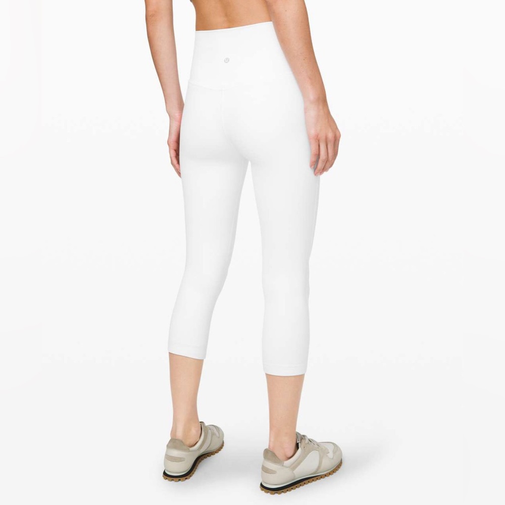 Lululemon White  Align High Waist Crop 21 inseam Size 4 Legging